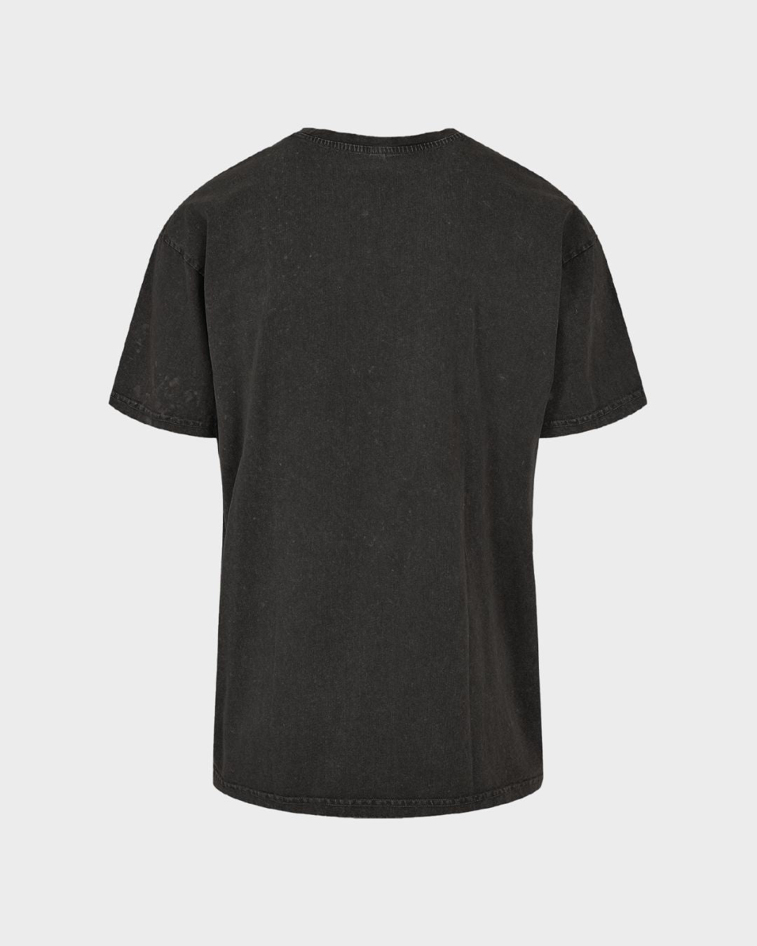 The Main Stage Acid Wash T-Shirt by 2025 is shown from the back in this image, featuring short sleeves and a plain black design against a white background.