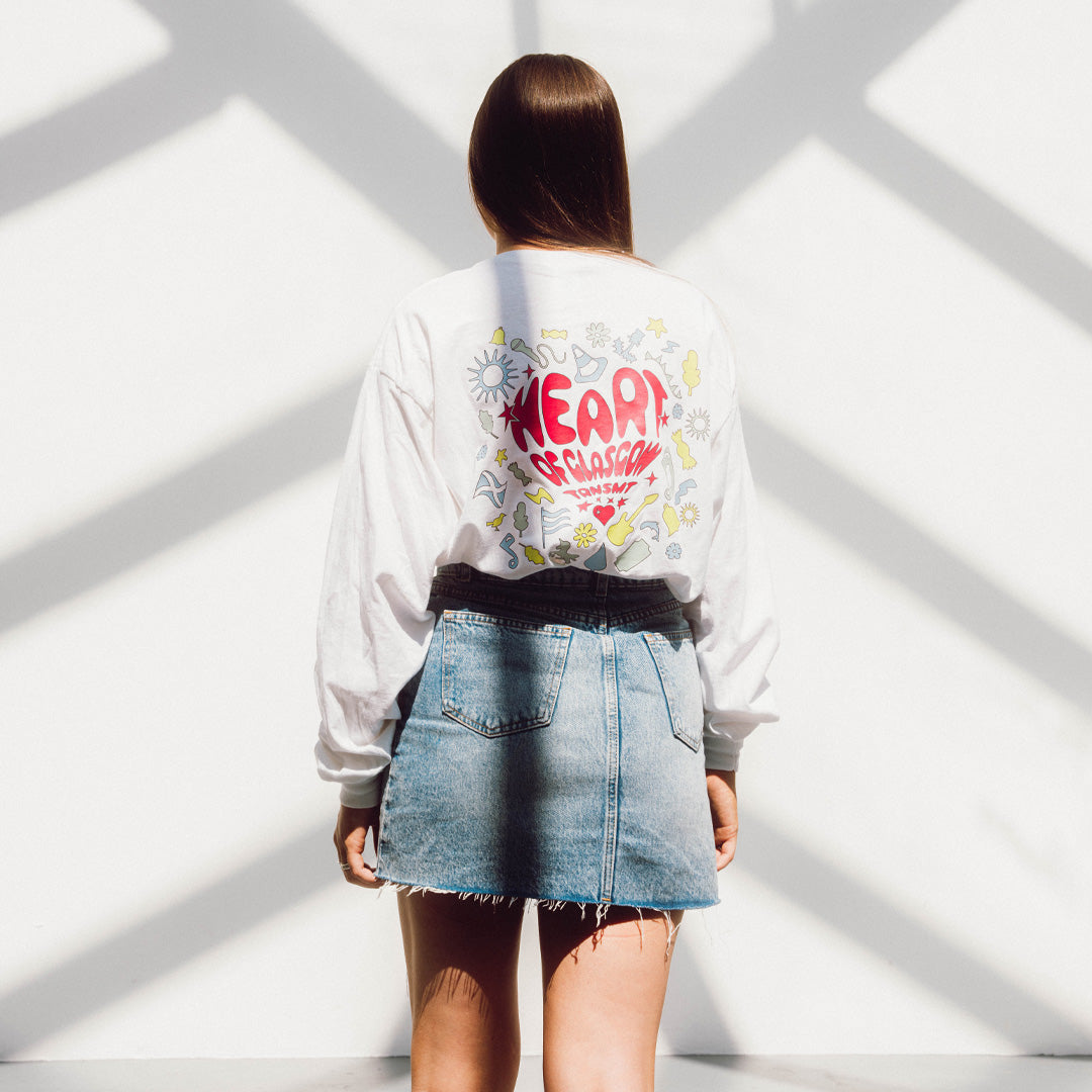 Graphic Heart White Long Sleeve